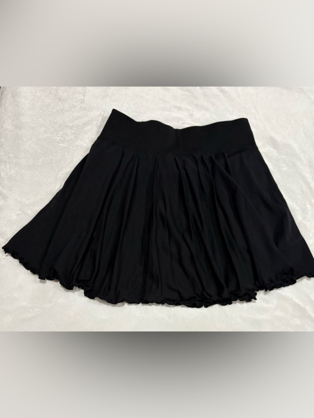 Women's Black Pleated Skirt with built-in shorts Classic Flared Style